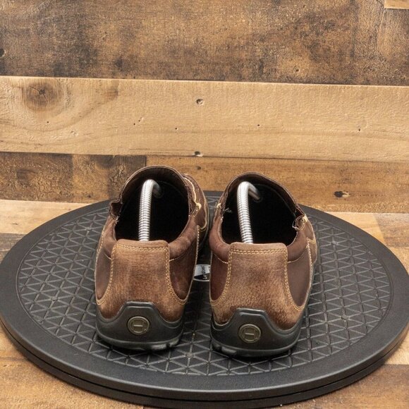 ECCO MENS CASUAL SHOES BLACK LEATHER MOC TOE COMFORT SLIP ON CLASSIC SIZE 46 - Picture 6 of 9